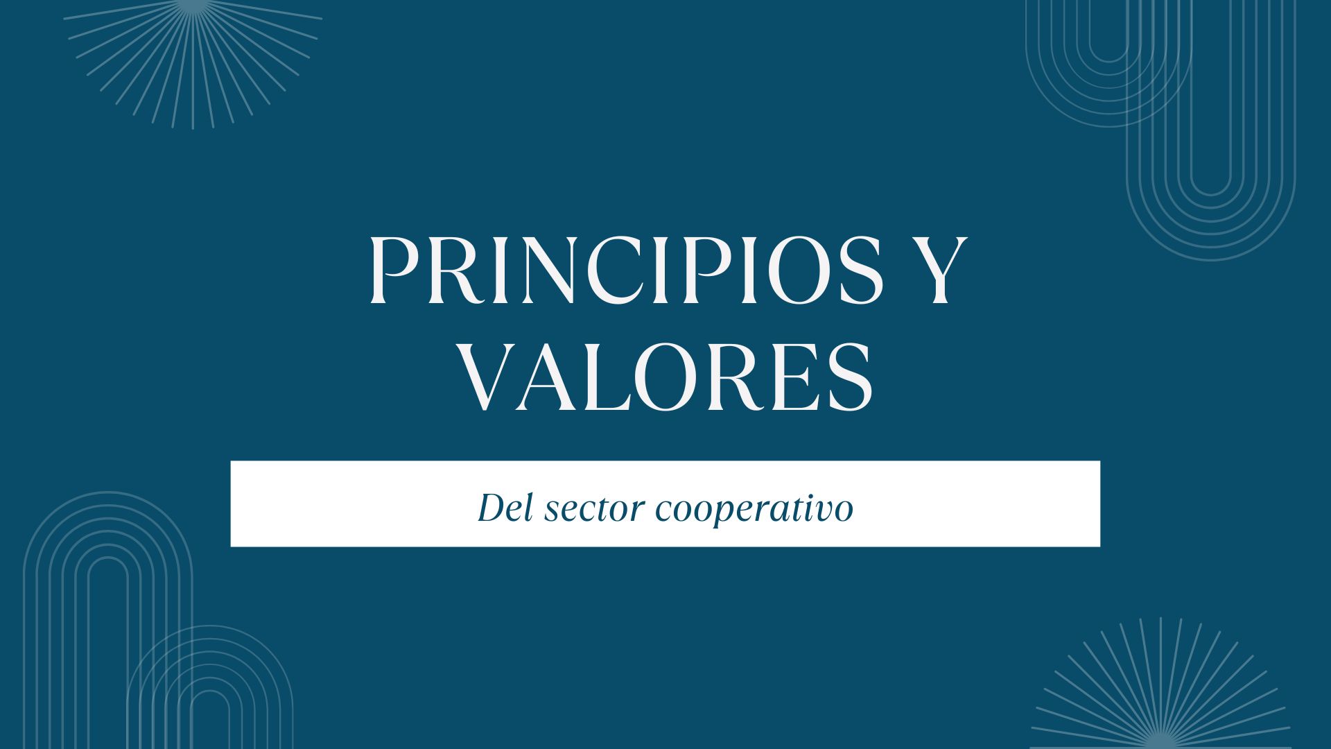 Principios y valores del sector cooperativo 2.0